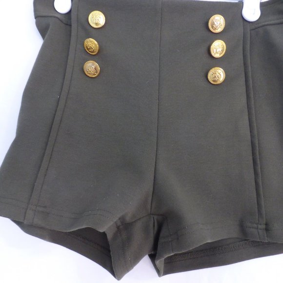 SEDUCTIONS, medium, olive green shorts, zip back